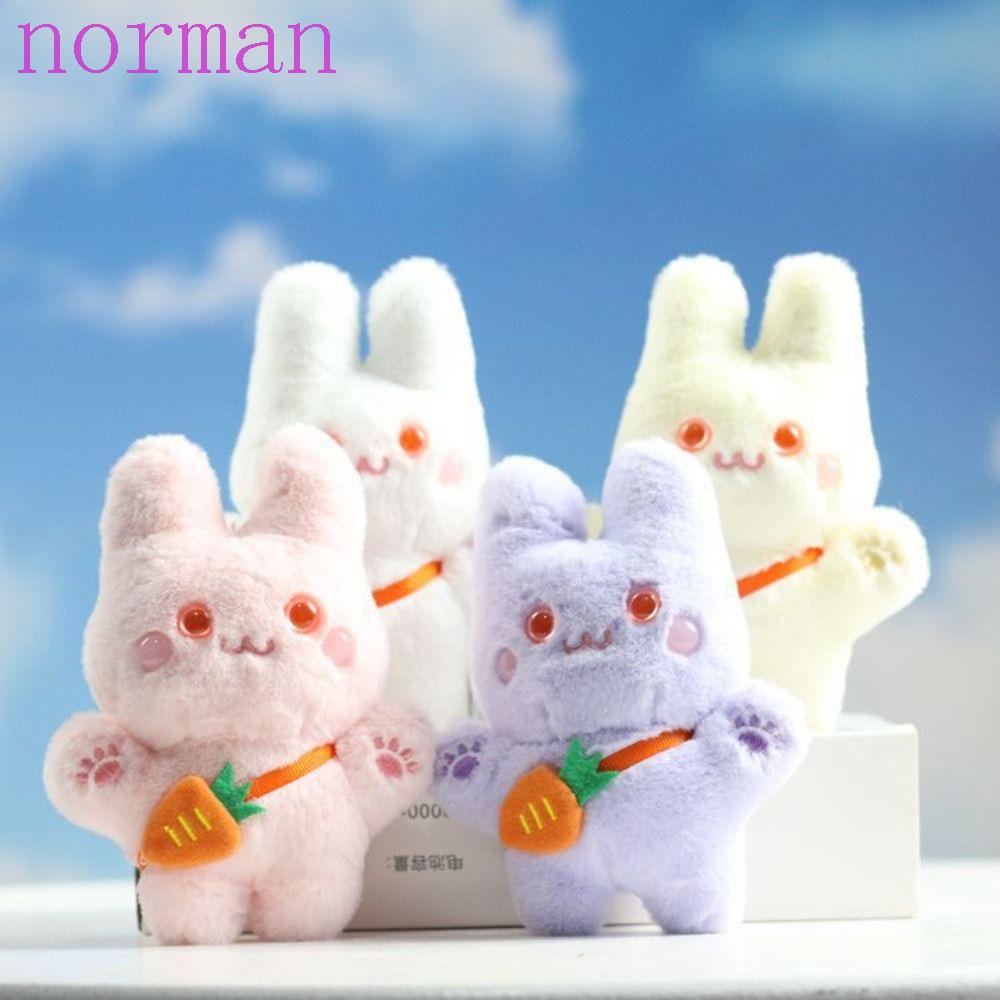 Norman 1 Móc Khóa Hình Thú Nhồi Bông Thỏ / Mèo / Cà Rốt Hoạt Hình Có Thể Tháo Rời