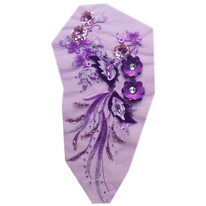 1 Miếng Dán Trang Trí Quần Áo Hình Kim Cương Giả 20 * 40cm DIY