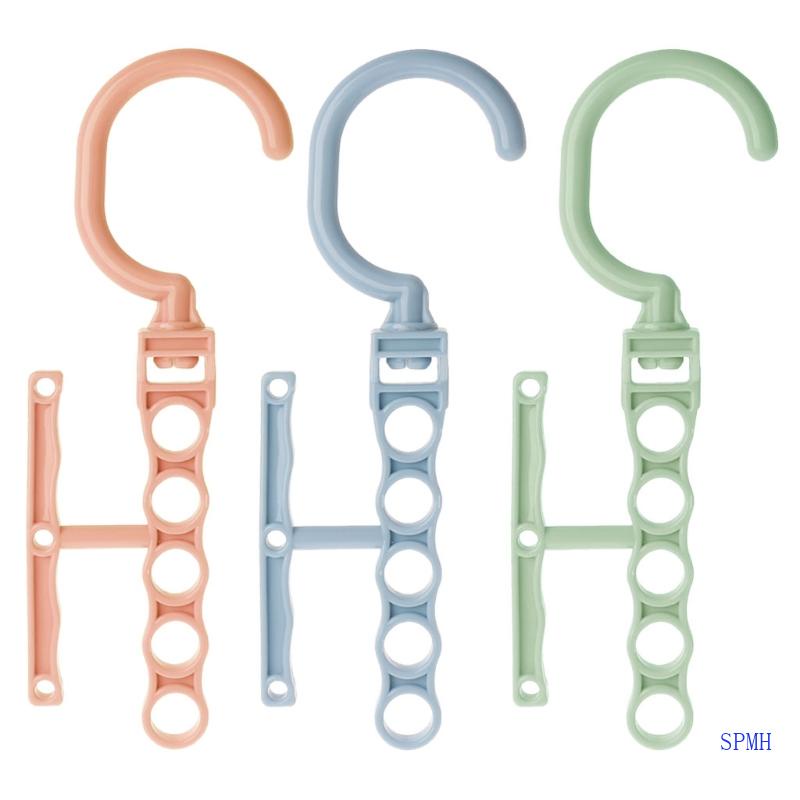 Móc Treo Quần Áo 5 Lỗ Xoay 360 Độ Đa Năng