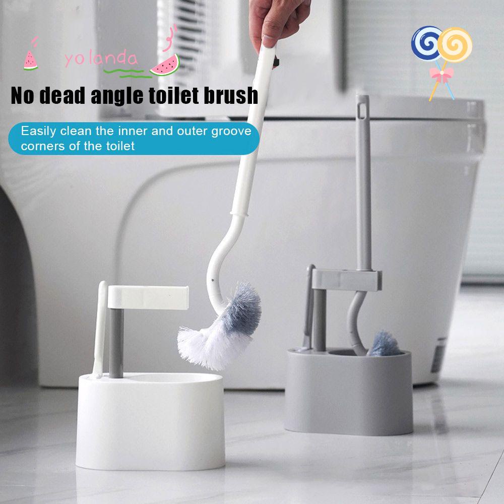 Bàn Chải Vệ Sinh Toilet Gắn Tường Có Đế Nhựa Tiện Dụng