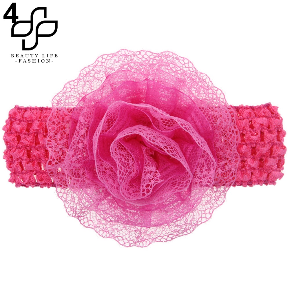 Băng Đô Ren Hoa Co Giãn Dễ Thương Dành Cho Bé Gái