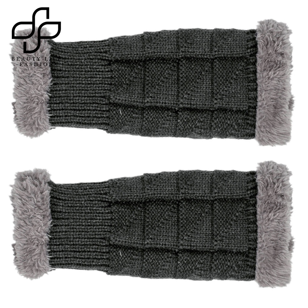 1 Đôi Găng Tay Hở Ngón Chống Gió Mùa Đông Màu Trơn