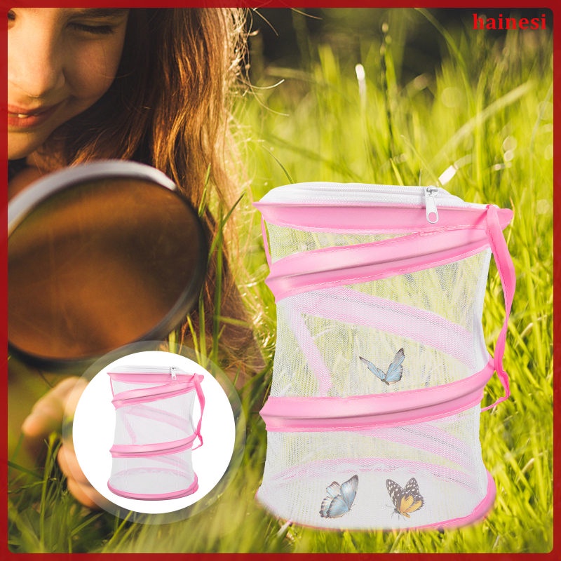 Đồ Chơi Xếp Hình Lồng Bướm 19x16cm Bằng Vải Màu Hồng Dành Cho Học Sinh Trẻ Em Ngoài Trời