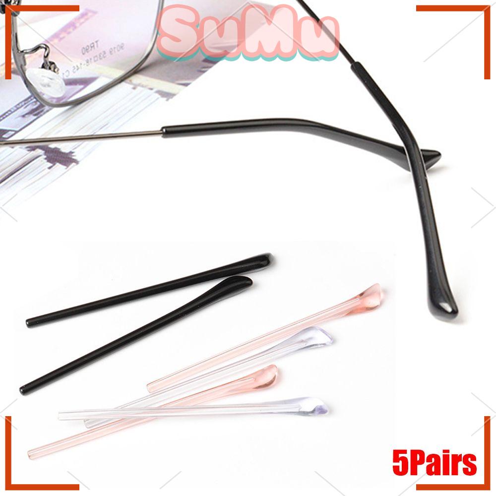 Set 5 Cặp Móc Tai Bằng Silicon Mềm Đục Lỗ Thời Trang Giá Đỡ