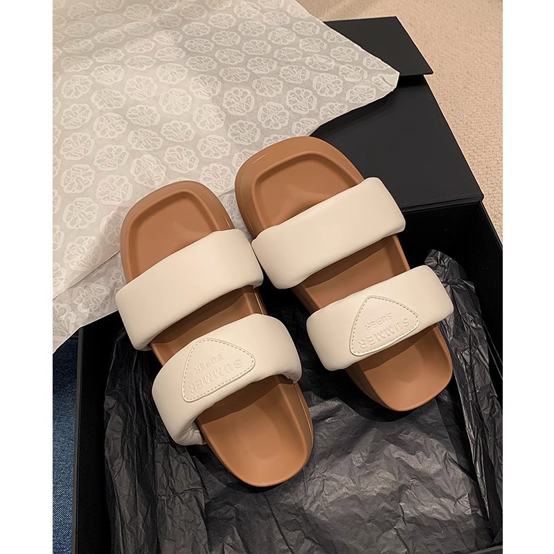 Tóc Thẳng Của Nhà Máy Duoya ~ [Hàng Có Sẵn] Hòn Đảo Harbour Nam ~!Giày Sandal Da Mềm Đế Dày Thời Trang Mùa Hè Cho Nữ