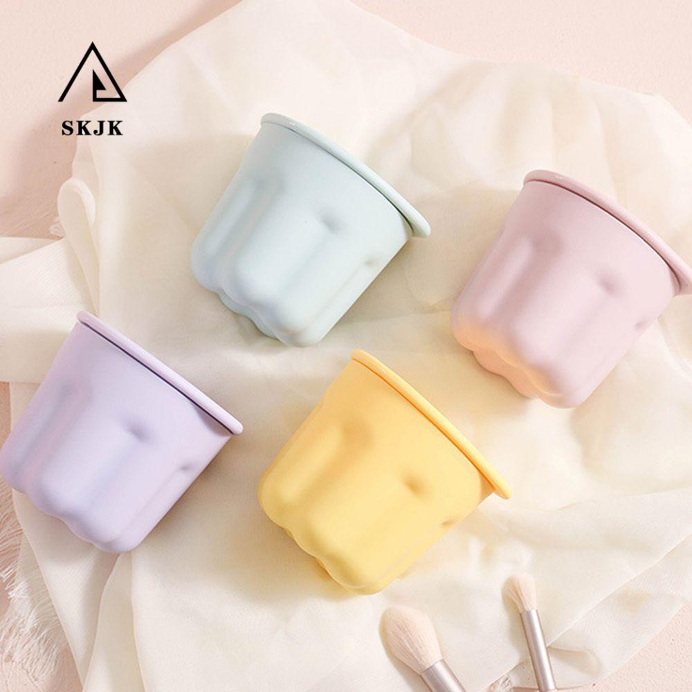 Hộp làm sạch cọ trang điểm SKJK có giá phơi khô tiện dụng