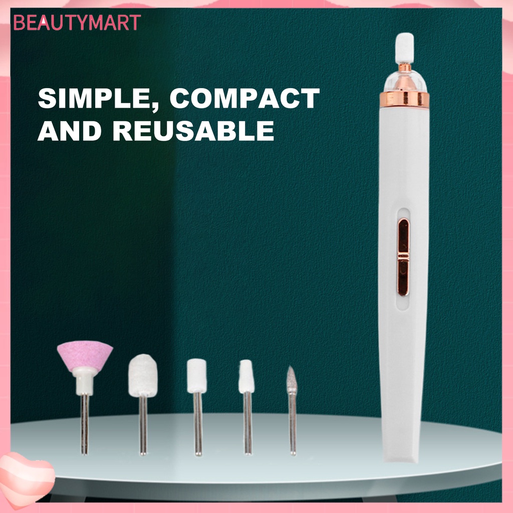 1 Bộ Máy Mài Móng Tay Loại Bỏ Da Chết Tiếng Ồn Thấp Tốc Độ Cao Kèm Mũi Khoan Chuyên Dụng Cho Salon Làm Móng