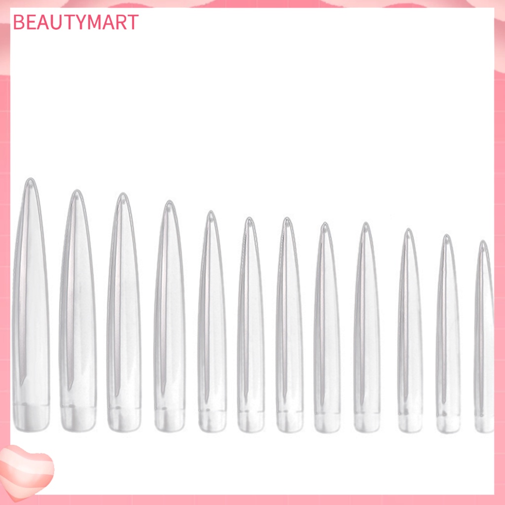 Túi 120 Móng Tay Giả Nối Dài Bằng Nhựa ABS Mỏng Tự Nhiên Cho Salon