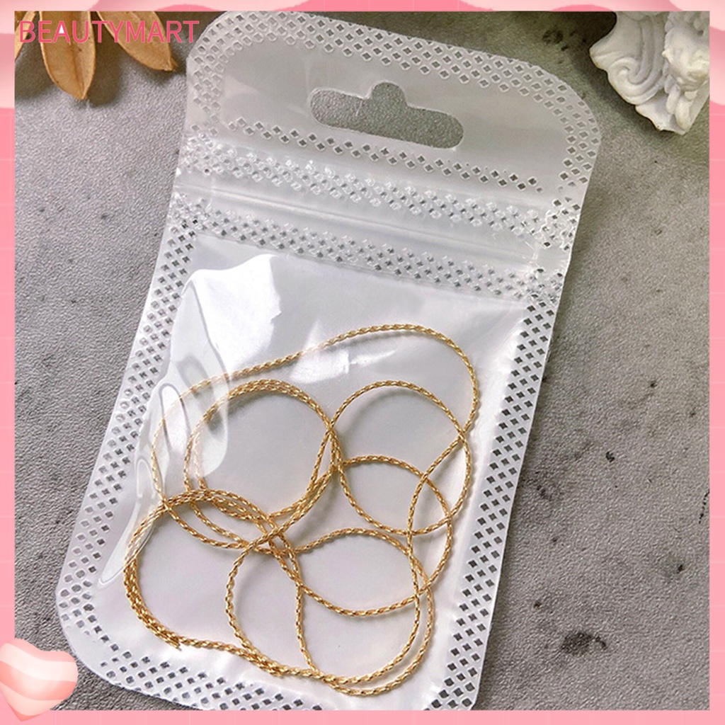 Dây Mắt Xích Màu Vàng / Bạc Lấp Lánh Chống Rơi Trang Trí Móng Tay DIY