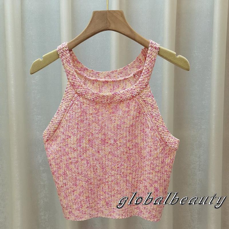 Áo Croptop Hai Dây Họa Tiết Kẻ Sọc Nhiều Màu Thời Trang Mùa Hè Cho Nữ