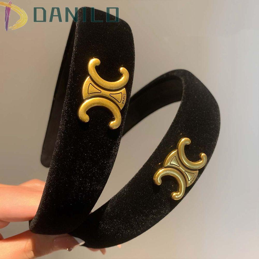 Danilo Băng Đô Cài Tóc Bằng Nhung Đen Rửa Mặt Mùa Hè Pháp Bản Rộng Trimphe Tinh Tế|Băng Đô Cài Tóc Phong Cách Hàn Quốc Xinh Xắn Cho Nữ