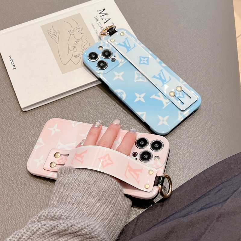 Ốp Điện Thoại Silicon Mềm Chống Sốc Chống Rơi Có Giá Đỡ Và Dây Đeo Cổ Tay Cho iPhone 14 13 12 11 Pro Max 14 Plus