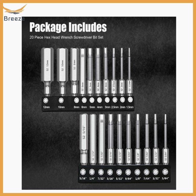 Bộ 20 Mũi Khoan Từ Tính 1 / 4 "Độ Chính Xác Cao