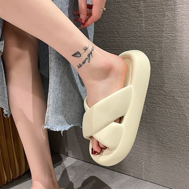 Dép Quai Chéo Đế Dày Chống Trượt Thời Trang Mùa Hè Cho Nữ