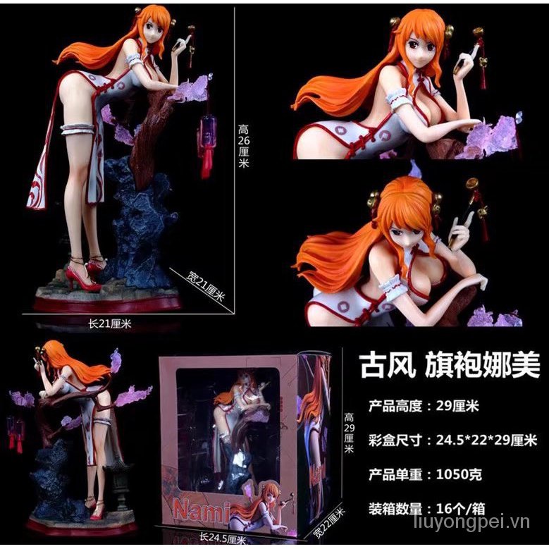 Đồ chơi mô hình nhân vật anime Vua hải tặc Nami mặc sườn xám