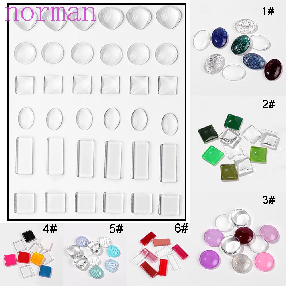 Thẻ Trưng Bày Sơn Móng Tay Bằng Thủy Tinh Trong Suốt Hình Oval / Tròn / Vuông