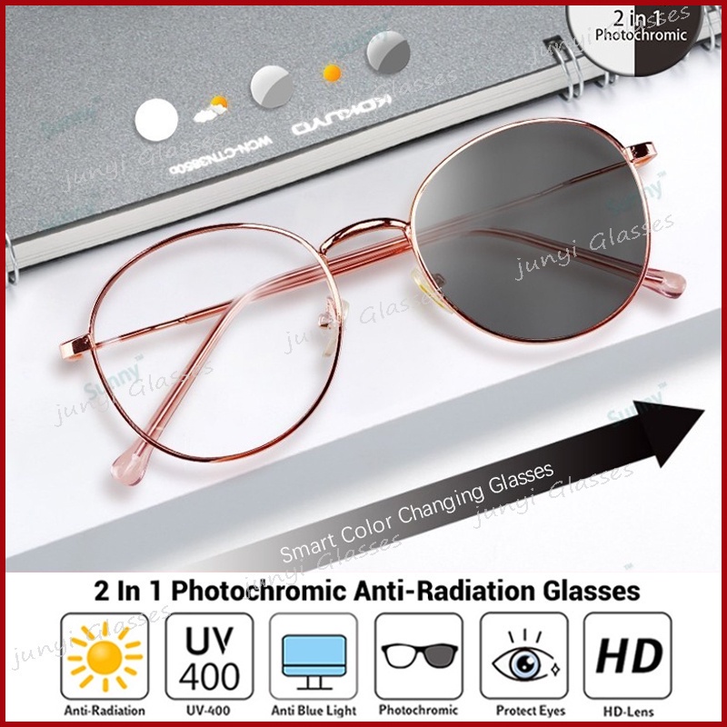 Kính Chống Tia Bức Xạ Gọng Kim Loại Dành Cho Nam Và Nữ