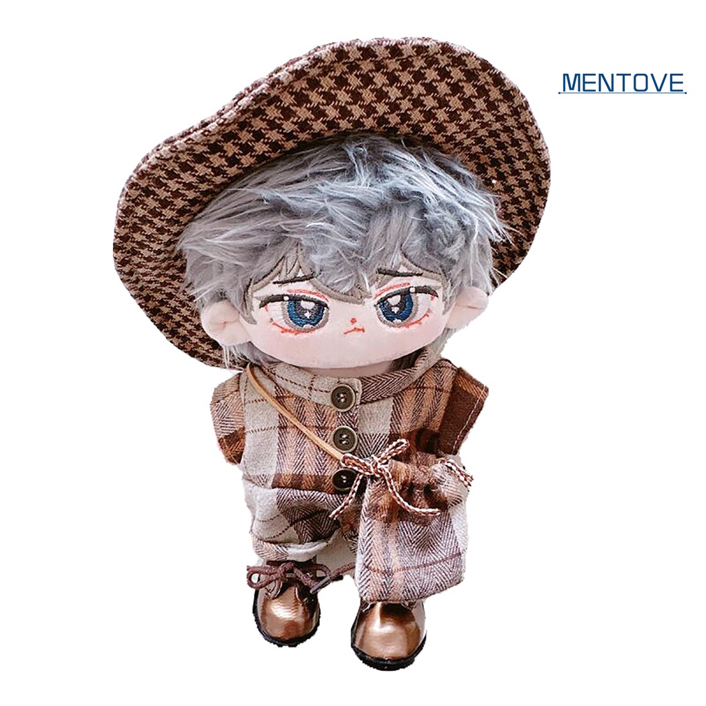 1 Bộ Đồ Chơi Búp Bê Gồm Áo Liền Quần + Nón + Túi Đeo Chéo + Túi Đeo Chéo + Vải Cotton Mềm Mại Phong Cách Cổ Điển Dễ Thương Cho Bé Gái 20