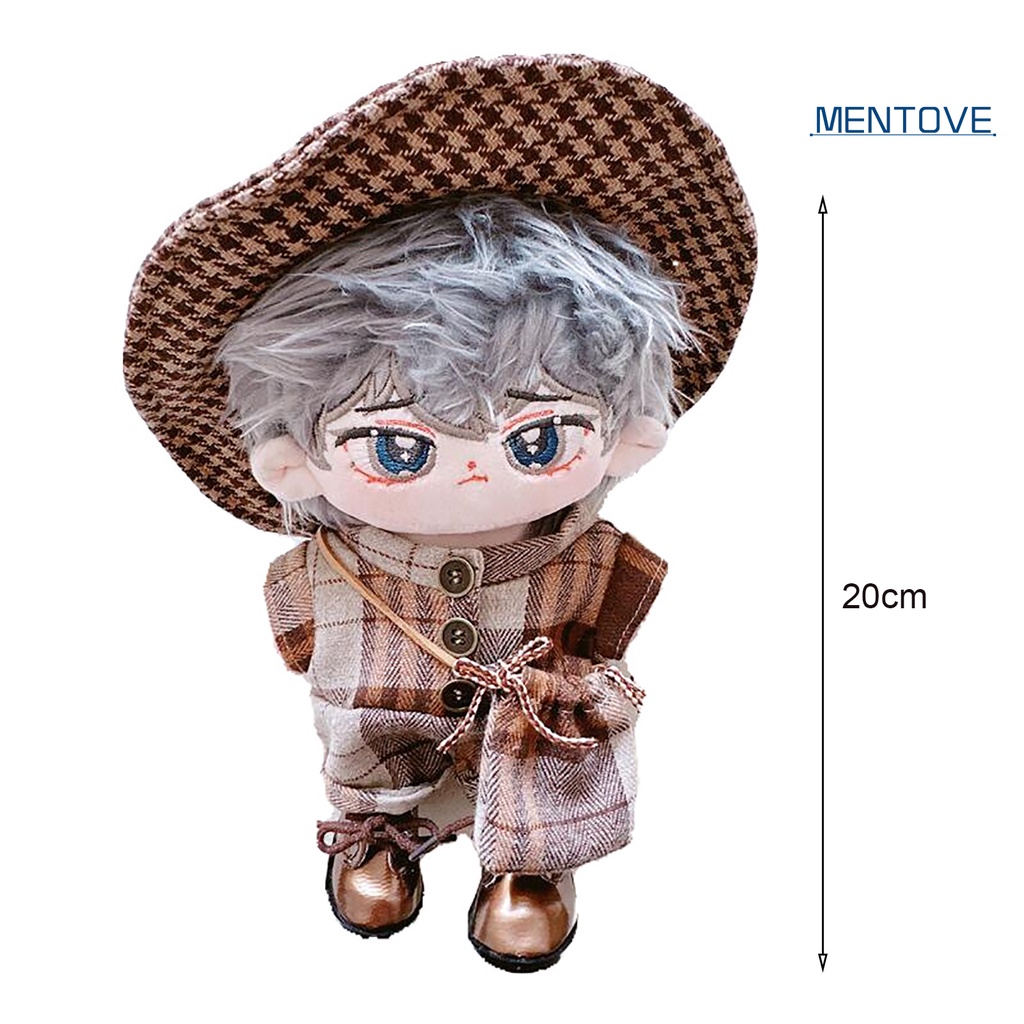 1 Bộ Đồ Chơi Búp Bê Gồm Áo Liền Quần + Nón + Túi Đeo Chéo + Túi Đeo Chéo + Vải Cotton Mềm Mại Phong Cách Cổ Điển Dễ Thương Cho Bé Gái 20