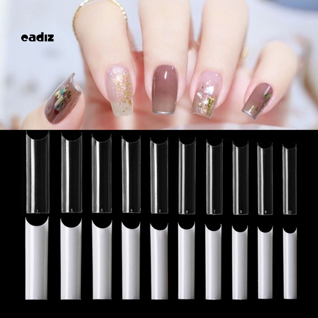 Hộp 100 Móng Tay Giả Bằng ABS Che Phủ Toàn Diện Trang Điểm Chuyên Nghiệp Cho Gia Đình