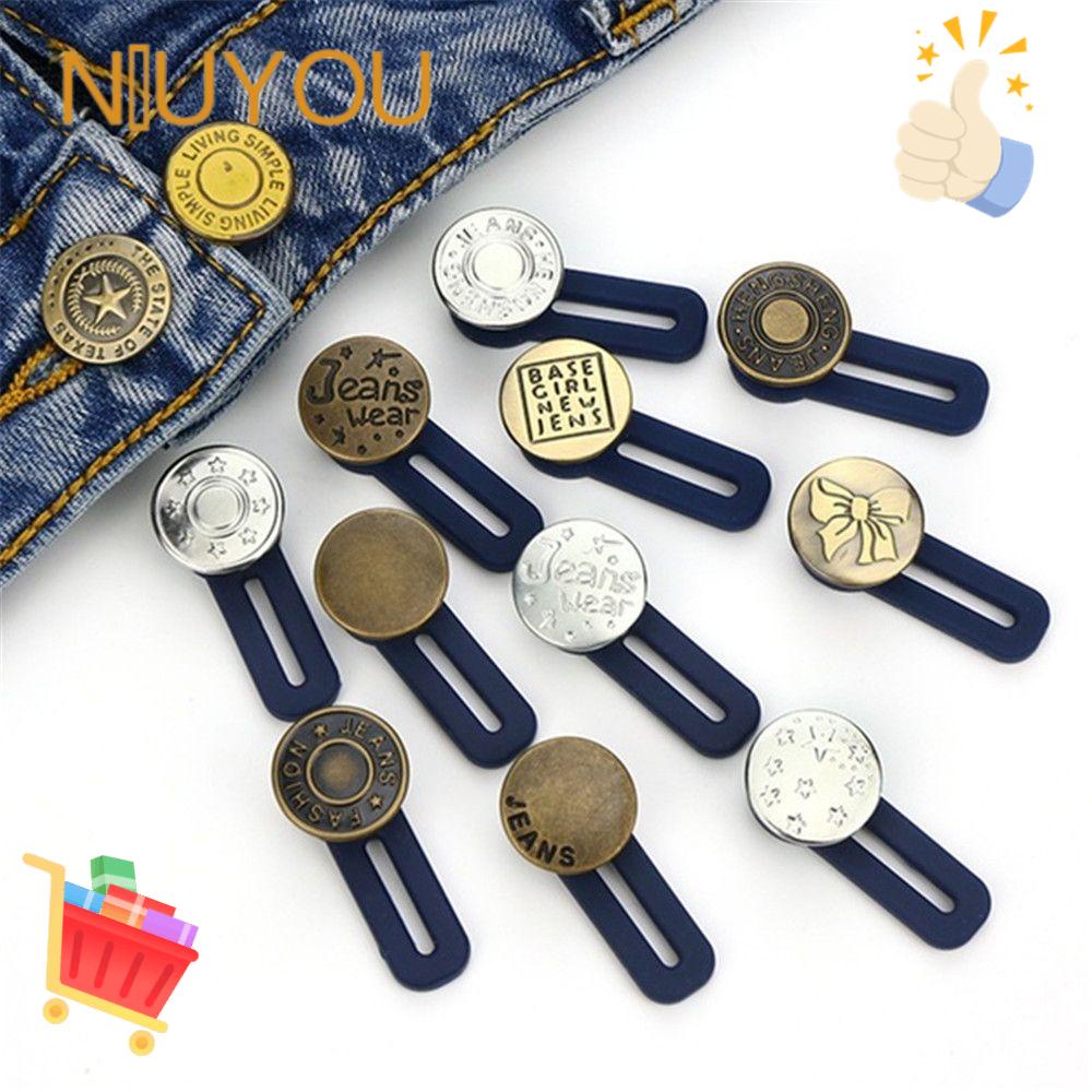 Bộ 2 Nút May Quần Jean / Váy Có Thể Thu Gọn Tiện Dụng