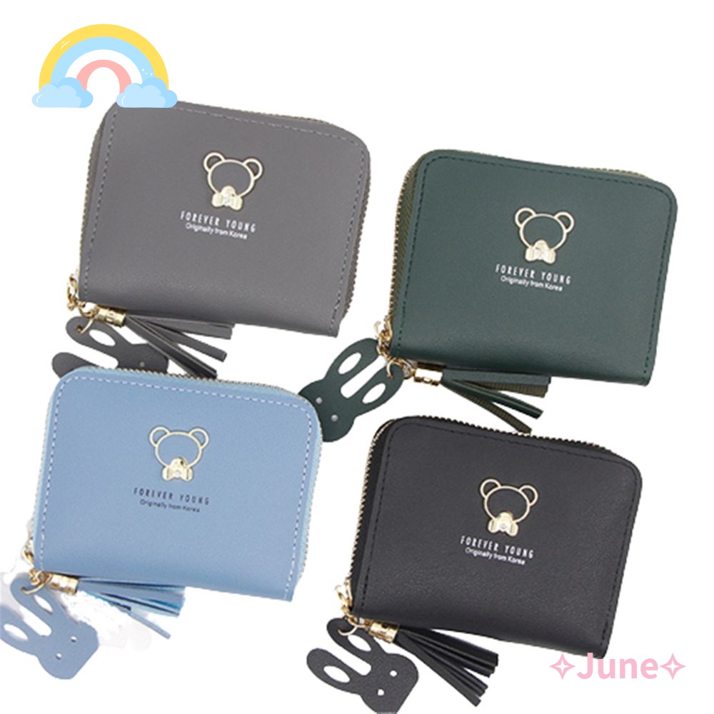 Ví Ngắn Họa Tiết Gấu Dễ Thương Thời Trang