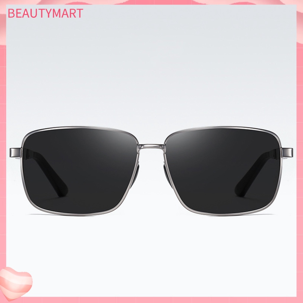 Kính Chống Tia UV Phân Cực Gọng Vuông Bằng Kim Loại Dành Cho Nam Lái Xe