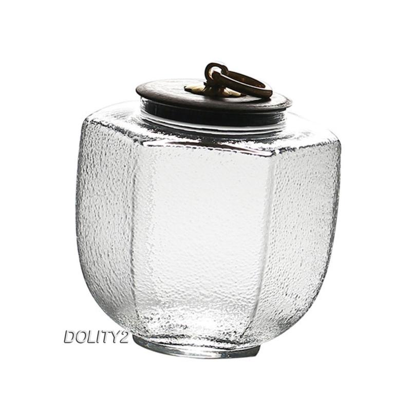 Set 2 Hũ Thủy Tinh Tròn Đựng Trà / Thức Ăn Phong Cách Retro Cho Nhà Bếp / Phòng Ăn