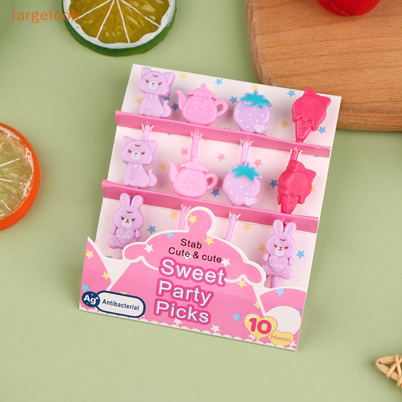 1 Bộ Nĩa Ăn Trái Cây / Tráng Miệng / Đồ Ăn Tráng Miệng Hình Hoạt Hình Mini Dễ Thương Dành Cho Trẻ Em