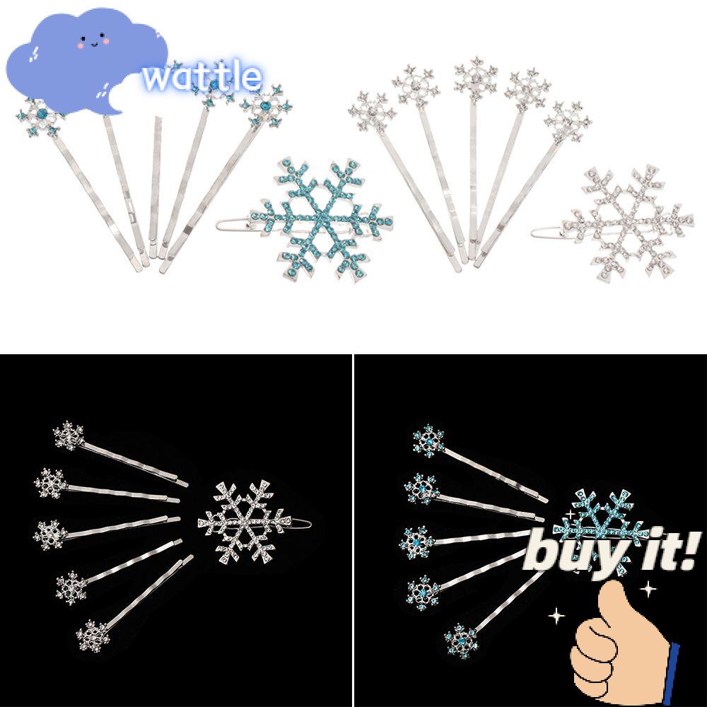 Bộ 6 Kẹp Tóc Lấp Lánh Phong Cách Giáng Sinh Mới Cho Nữ|Kẹp Tóc Đính Đá Lấp Lánh