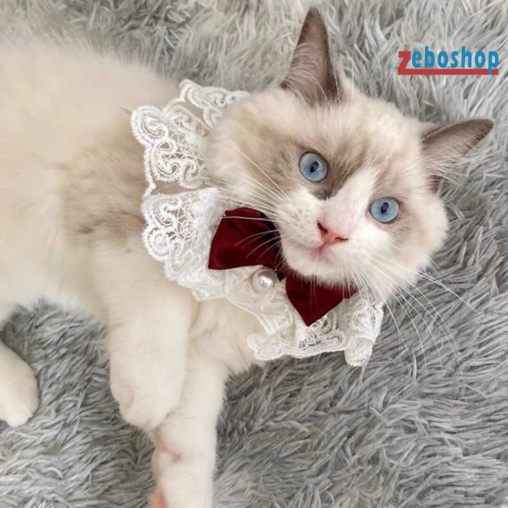 Vòng Cổ Đính Nơ Dễ Thương Quyến Rũ Dành Cho Thú Cưng