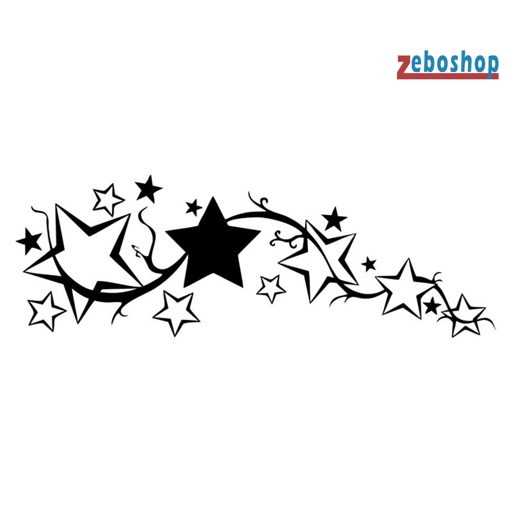 Đề Can Phản Quang Hình Ngôi Sao Trang Trí Thân Xe Hơi / Xe Máy