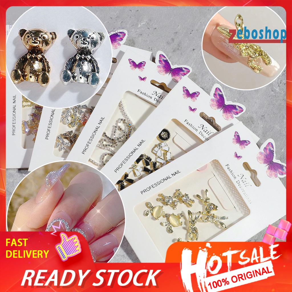 1 Túi Phụ Kiện Trang Trí Móng Tay Nghệ Thuật Nhiều Hình Dạng Không Phai Màu Bằng Hợp Kim AB Cực Quang Dành Cho Bạn Nữ