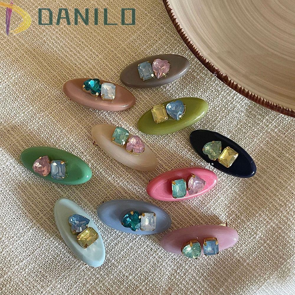 Danilo Kẹp Tóc Hình Trái Tim Màu Sắc Ngọt Ngào Thiết Kế Đơn Giản Cho Bé|Kẹp Tóc Mini Hình Học Dễ Thương Cho Nữ