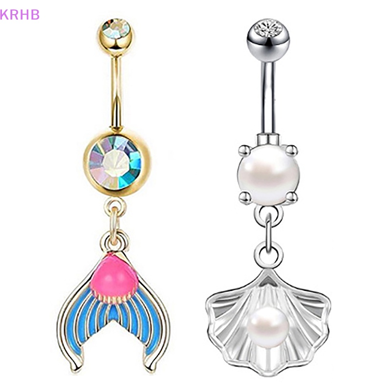 1 Khuyên Rốn Bằng Thép Không Gỉ Đính Ngọc Trai Thời Trang Dành Cho Nữ Mới