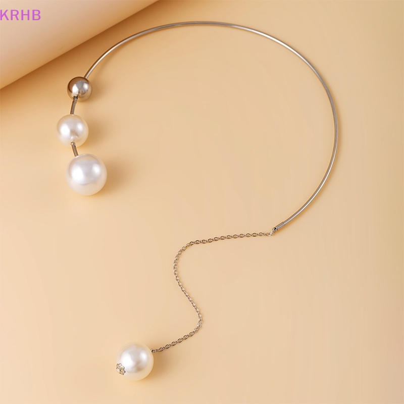 Vòng cổ Choker Đính Ngọc Trai Kiểu Dáng Thanh Lịch Dành Cho Nữ Mới
