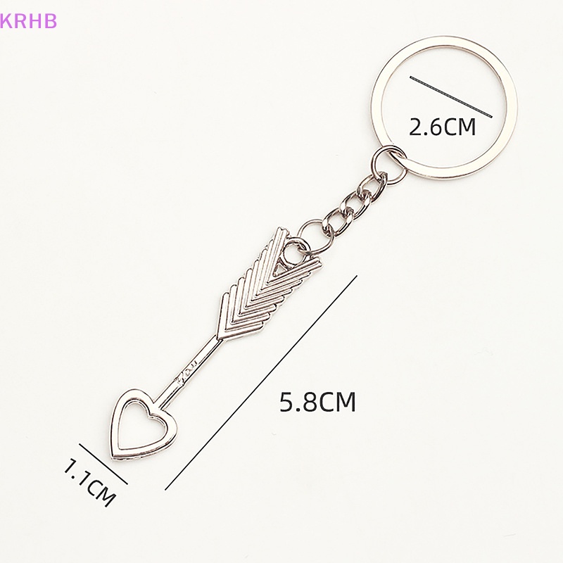 Móc Khóa Kim Loại Hình Mũi Tên Và Trái Tim Cho Cặp Đôi Mới