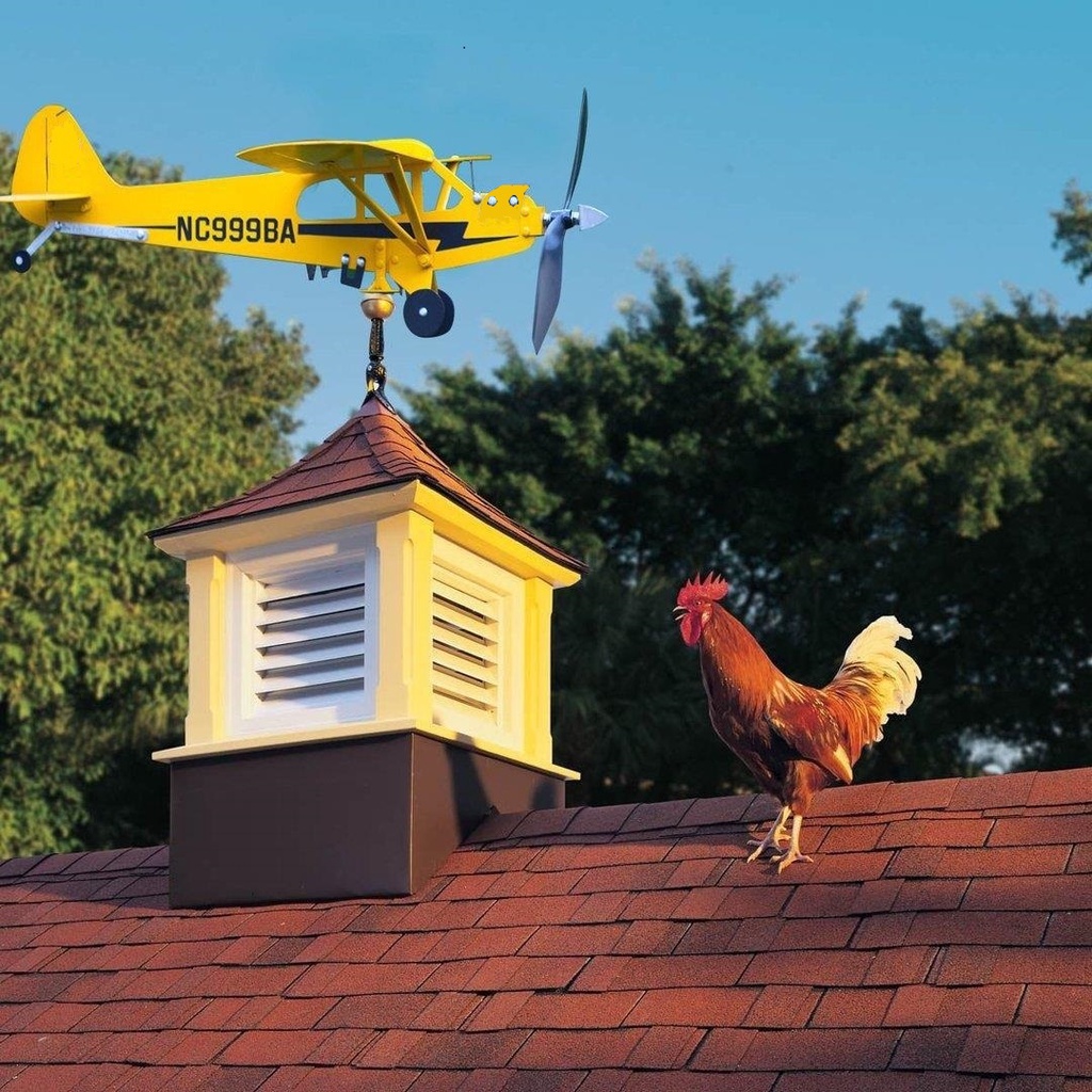 Miini Piper J3 Máy Bay Weathervane Phòng Khách Sân Vườn Ngoài Trời Trang Trí Sân Miini Piper J3 Cub 