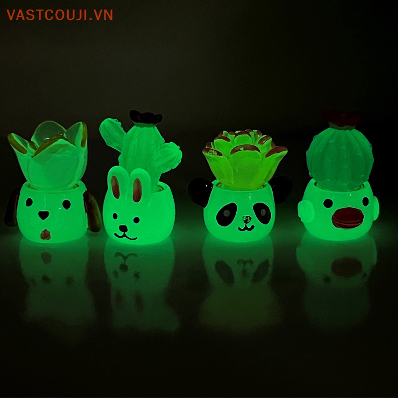 1 Tượng VASTJI Phát Quang Mini Hình Hoạt Hình Trang Trí Xe Hơi