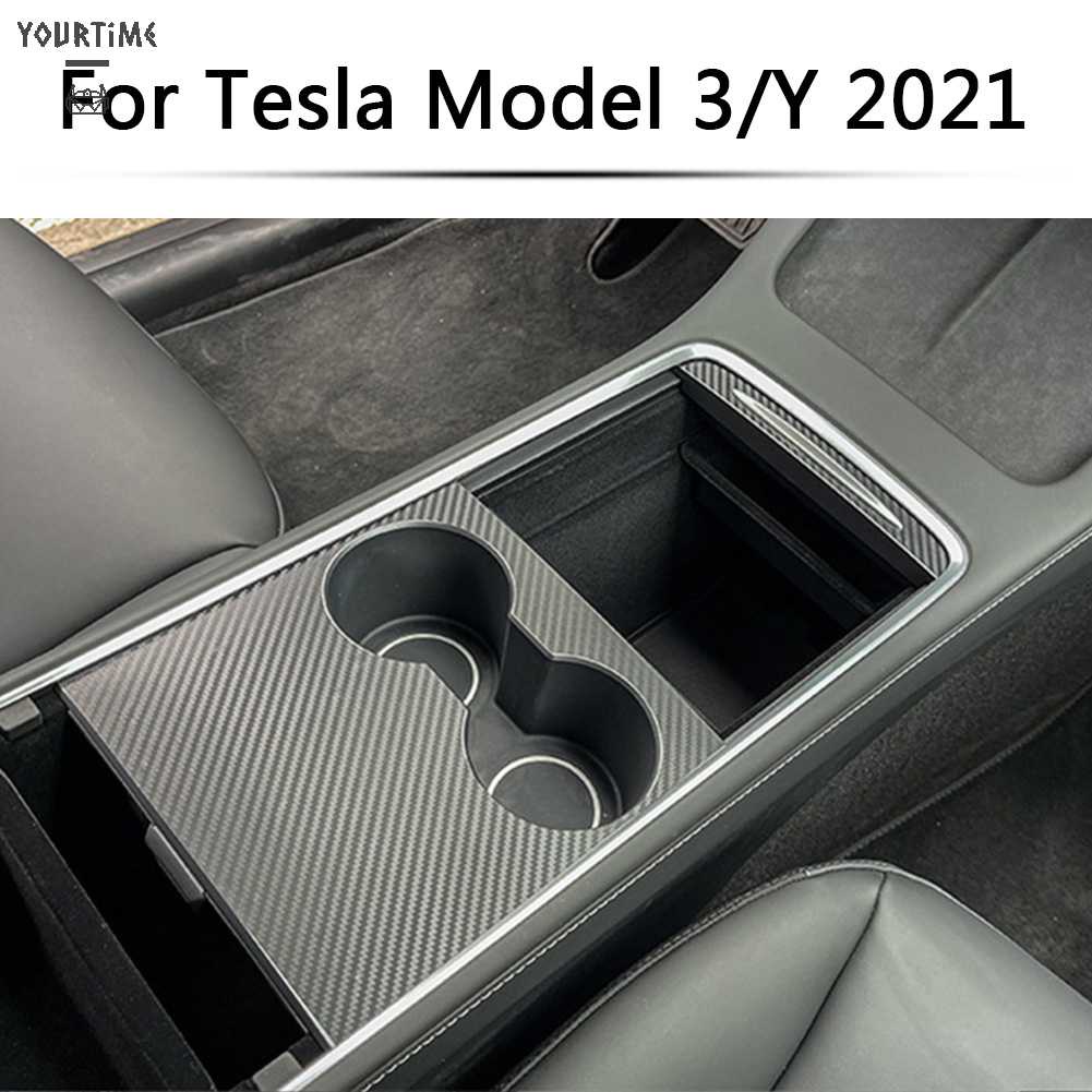 Miếng Bọc Bảng Điều Khiển Trung Tâm Bằng PVC Kết Cấu Sợi Carbon Cho Tesla Model 3 Y 202