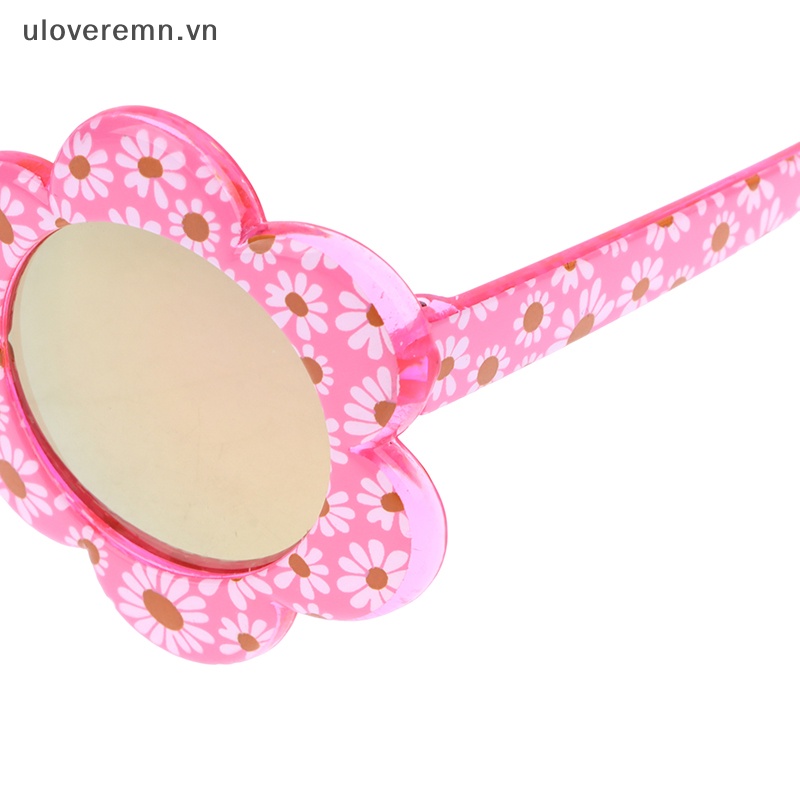 Kính Mát Tròng Tròn Chống Tia UV400 Họa Tiết Hoa Hoạt Hình Nhiều Màu Sắc Cho Bé