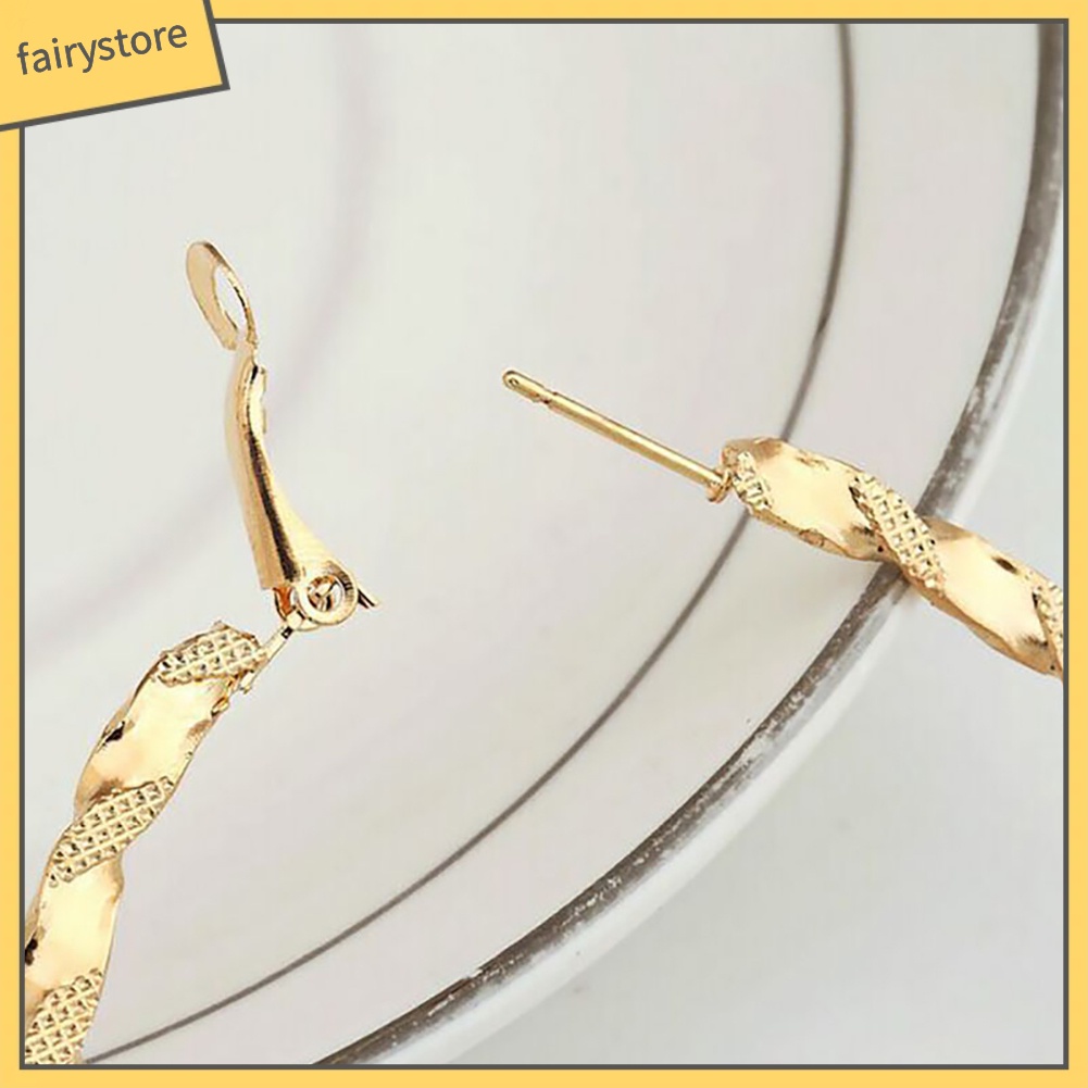 Khuyên Tai Vòng Tròn Lớn Xoắn Lớn Thời Trang Cho Nữ