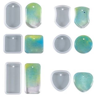 Khuôn silicone làm mặt vòng cổ hình tròn / trái tim diy