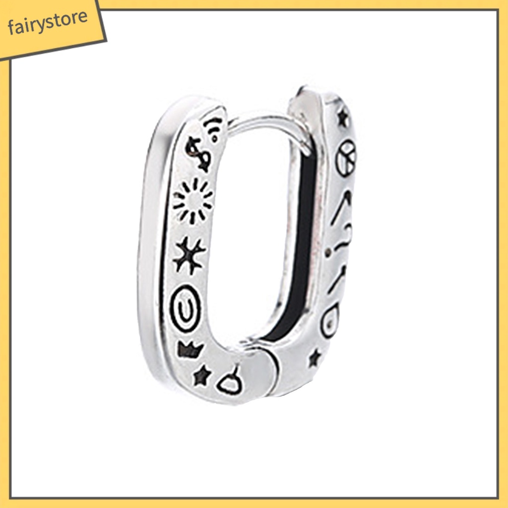 [FRO] 1 Khuyên Tai Dạng Xoắn Ốc Màu Bạc Bóng Cao Quyến Rũ Sáng Bóng Quyến Rũ Cho Nữ