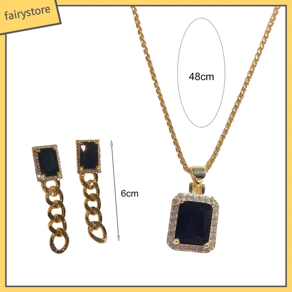 [FRO] Vòng cổ Mặt Khung Hình Giọt Nước Lấp Lánh Phong Cách Cổ Điển