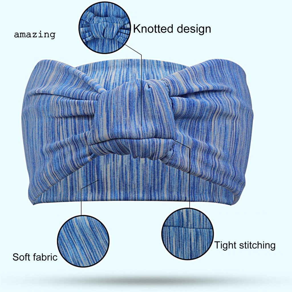 Băng Đô Thể Thao Bản Rộng Co Giãn Tốt Thiết Kế Thắt Nút Độc Đáo Tiện Dụng