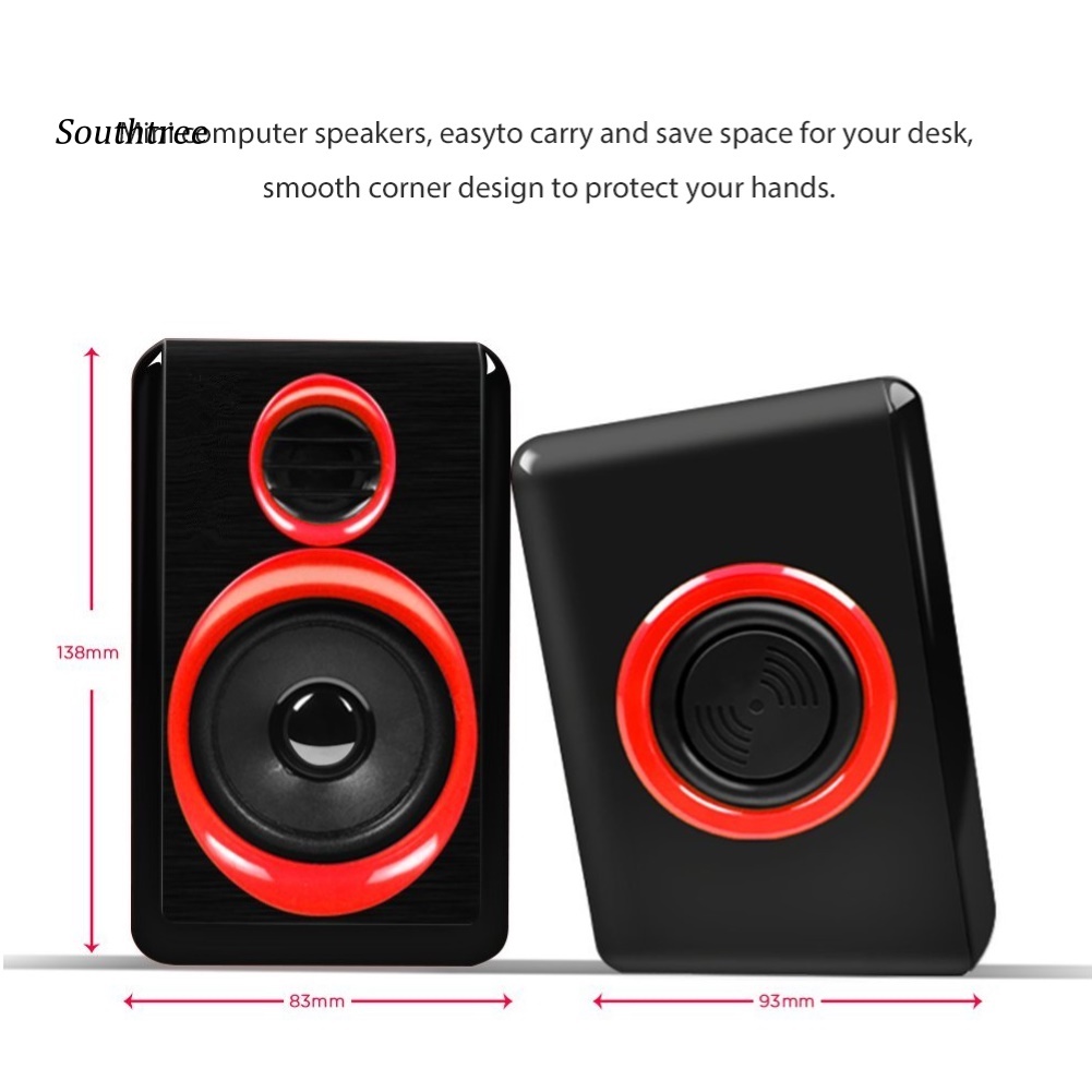 1 Cặp Loa Âm Thanh Vòm Đa Phương Tiện Có Dây USB Cho PC Laptop