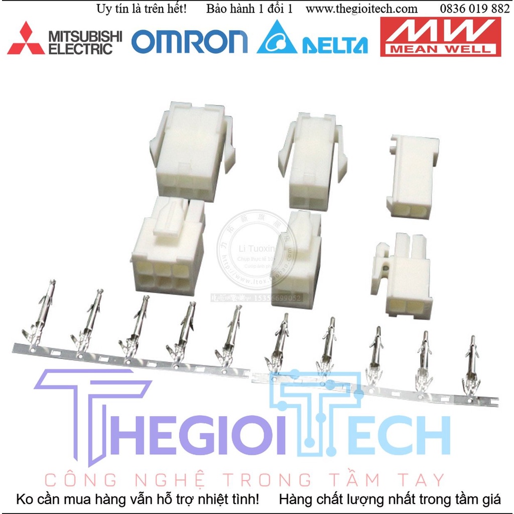 Đầu Nối Cắm Khoảng Cách 41405/FL 4.14Mm Đầu Nối Nam Và Nữ Vỏ Cao Su Nam Và Nữ Thiết Bị Đầu Cuối Nam Và Nữ Hoàn Chỉnh - Trọn Bộ 2P Có Cánh