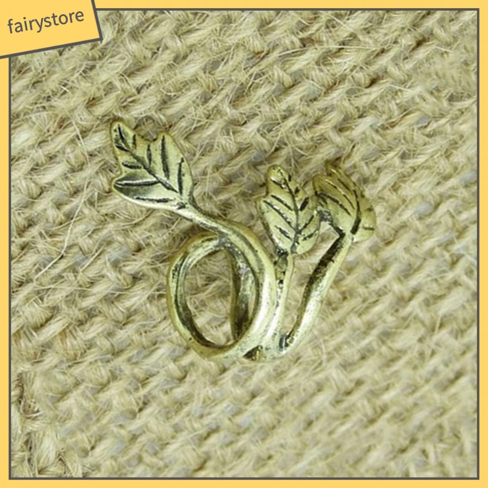 1 Bông Tai Đeo Vành Tai Hình Chiếc Lá Bằng Hợp Kim Phong Cách Vintage