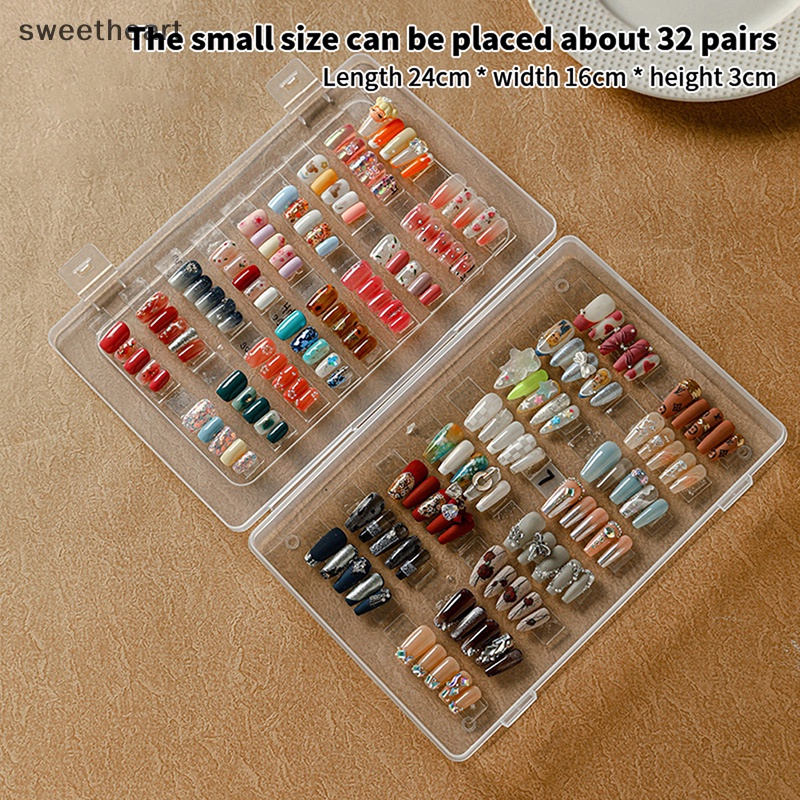 giả Nail Mẹo Nail Art hộp lưu trữ container rỗng móng tay lời khuyên chủ hiển thị mới